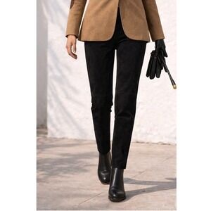 Vintage Suede Leather‎ Riding Pants Black USA 6 High Waist Bushwacker Equestrian